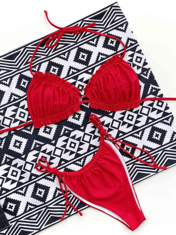 Frill Trill Halter Neck Bikini Set - Image 11