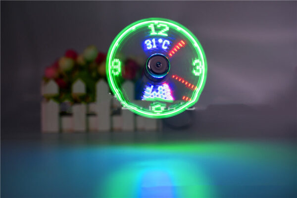 USB LED Clock Fan - Image 5