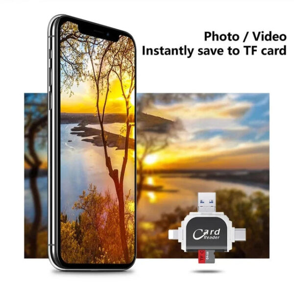 4 In 1 SD Card Reader Micro TF Adapter - Image 3