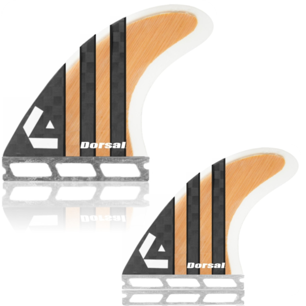 DORSAL Surfboard Fins Carbon Bamboo Quad Set (4) Honeycomb FUT - Image 3