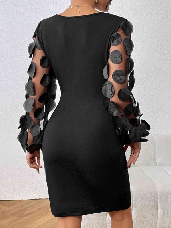 Surplice Neck Long Sleeve Dress - Image 2