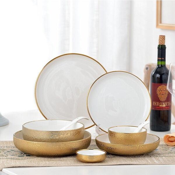 Ceramic Gold dipped Dining Set - Image 2