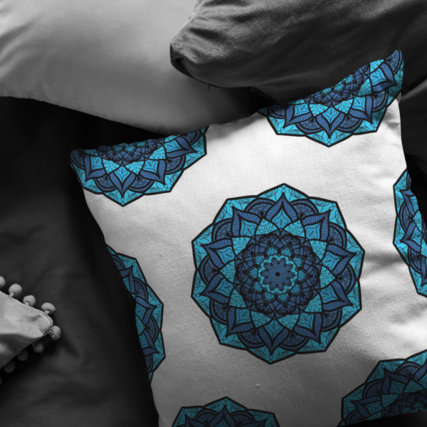 Chakra Style Pillow for bohemian home decor, colorful cushion cover