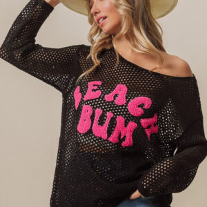 BiBi BEACH BUM Embroidered Knit Cover Up