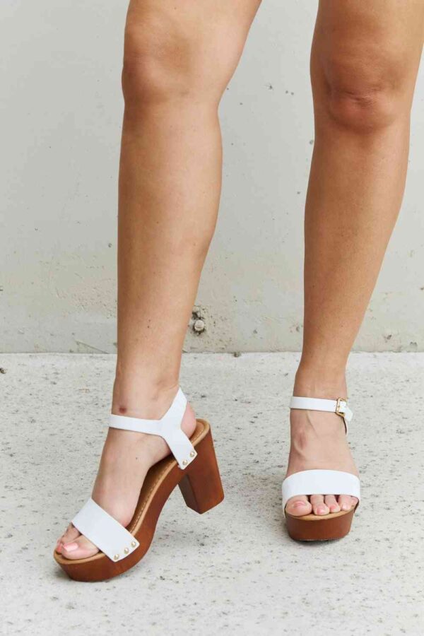 DDK Time After Time Wooden Platform Strap Heels - Image 2
