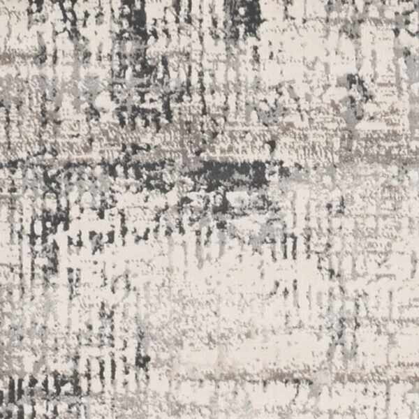 7' x 11'  Polypropylene and Viscose Ivory  Silver Area Rug - Image 2