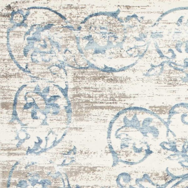 5' x 7'  Polypropylene Ivory or Blue Area Rug - Image 2