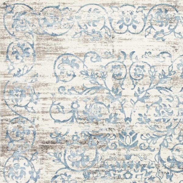 5' x 7'  Polypropylene Ivory or Blue Area Rug - Image 3