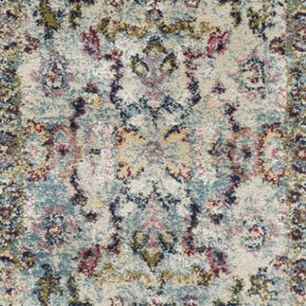 2' x 7' Runner Polypropylene Lt Blue Area Rug - Image 5