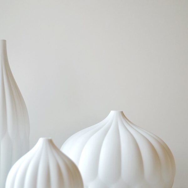 Collection of 3 Textured Porcelain Vases - Image 6