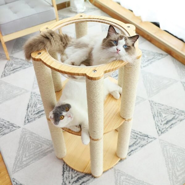 INSTACHEW Hexagon Tower, Scratch Post Cat Bed, Scratching Tower, Tower - Image 2