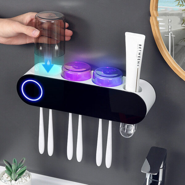 UV Sanitizer Toothbrush Holder Bathroom Organizer