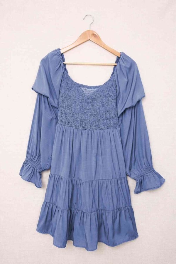 Smocked Off-Shoulder Tiered Mini Dress - Image 23