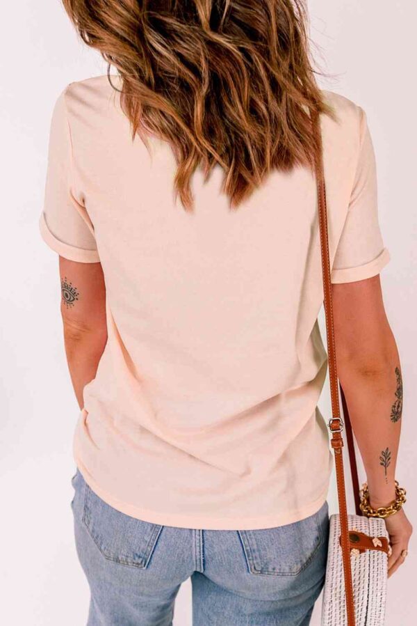 Slogan Graphic Cuffed Tee - Image 2