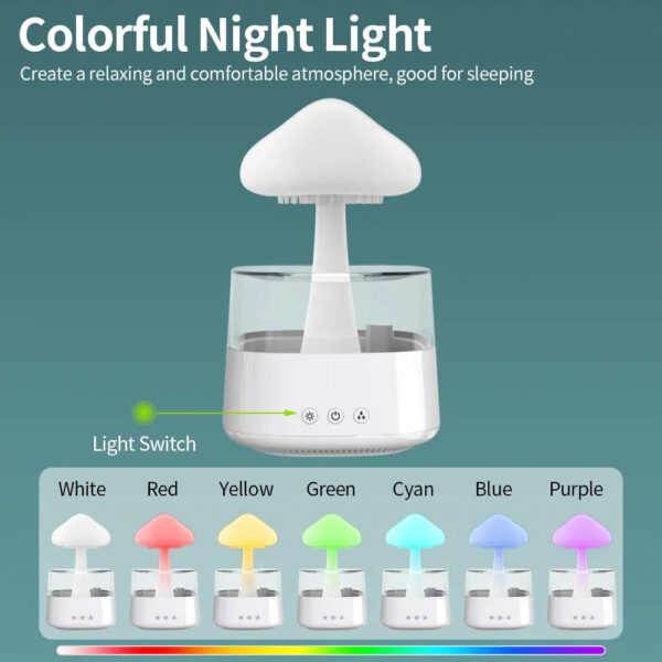 Serenify™ Mushroom Rain Humidifier Night Light - Image 5