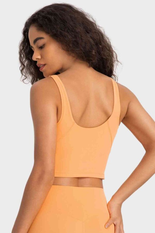 Deep V-Neck Crop Sports Bra - Image 6