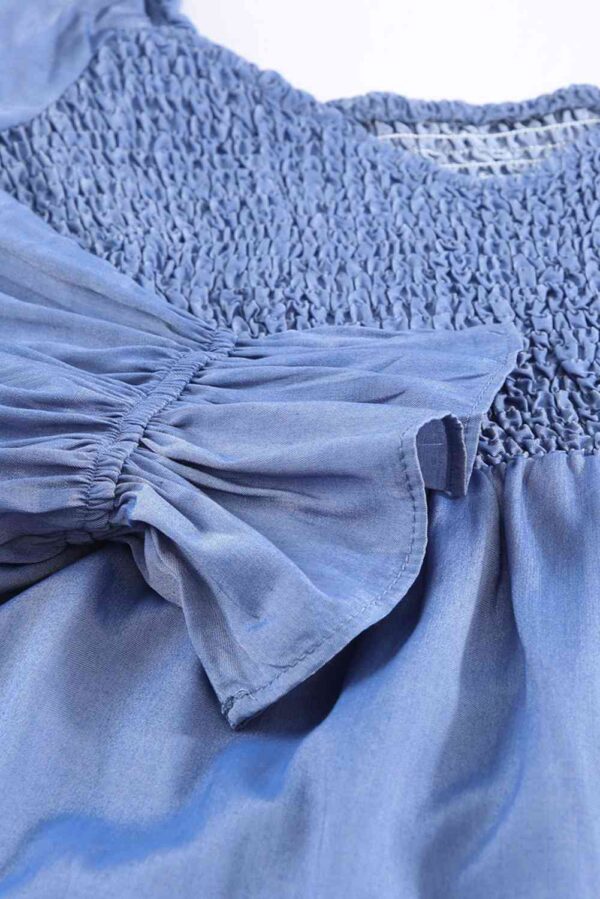 Smocked Off-Shoulder Tiered Mini Dress - Image 26