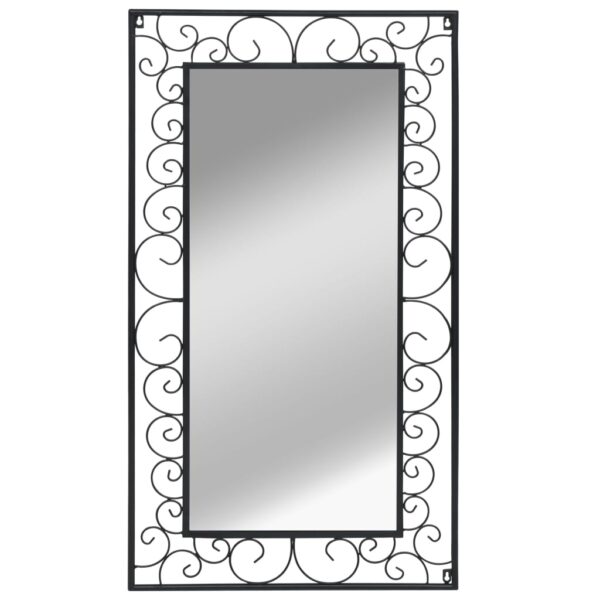 Wall Mirror Rectangular 19.6"x31.4" Black - Image 2