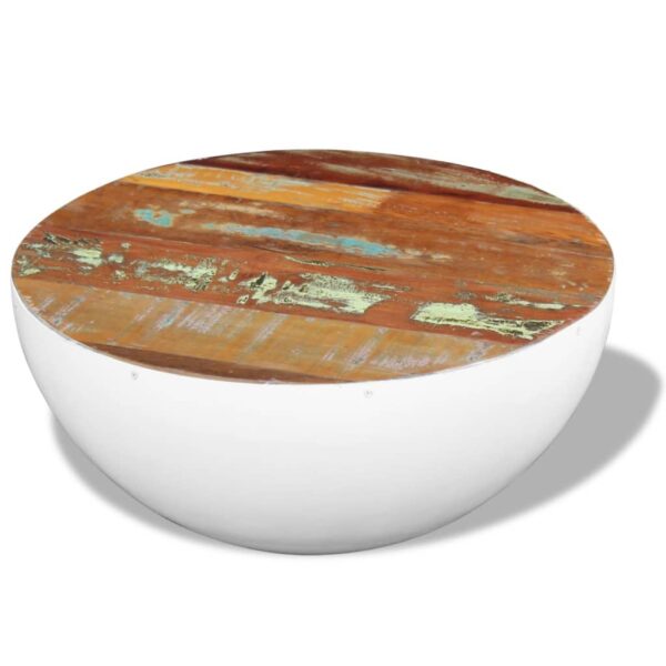 Bowl Shaped Coffee Table Solid Reclaimed Wood 23.6"x23.6"x11.8" - Image 2