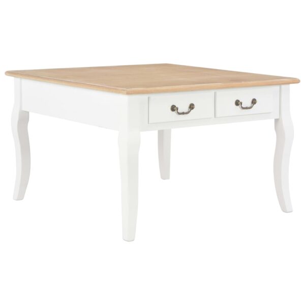 Coffee Table White 31.5"x31.5"x19.7" Wood - Image 2