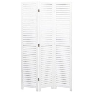 3-Panel Room Divider White 41.3"x64.7" Wood