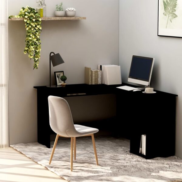 L-Shaped Corner Desk White 47.2"x55.1"x29.5" Chipboard - Image 2