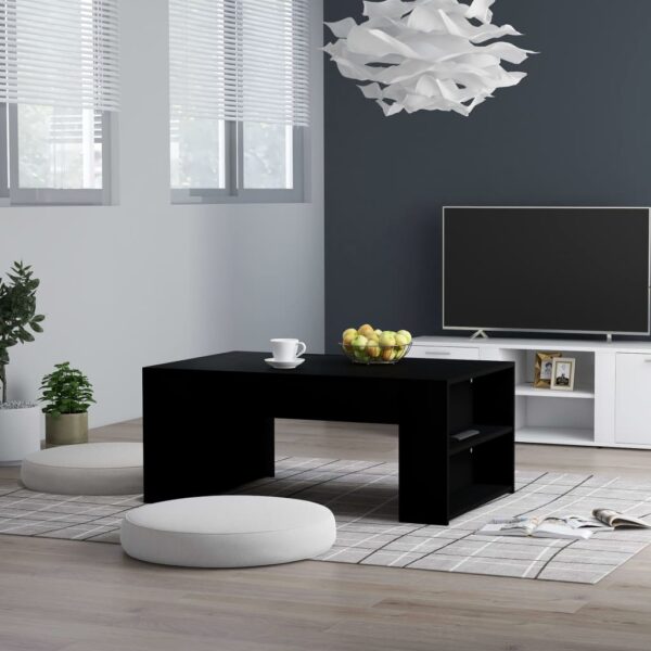 Coffee Table White 39.4"x23.6"x16.5" Chipboard - Image 2
