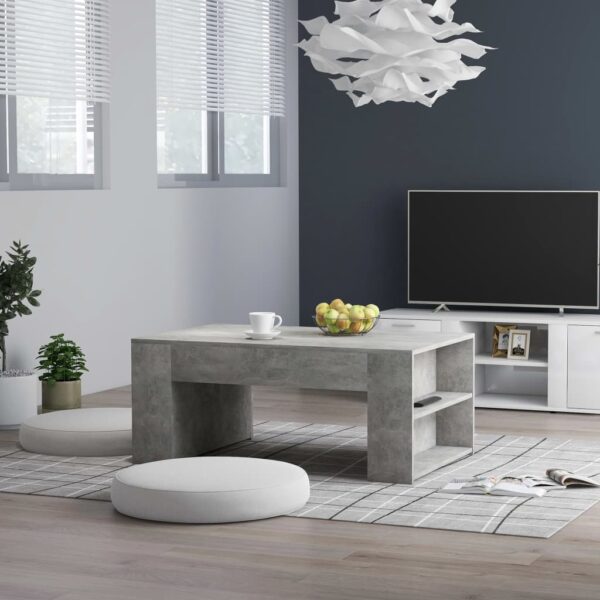 Coffee Table White 39.4"x23.6"x16.5" Chipboard - Image 5