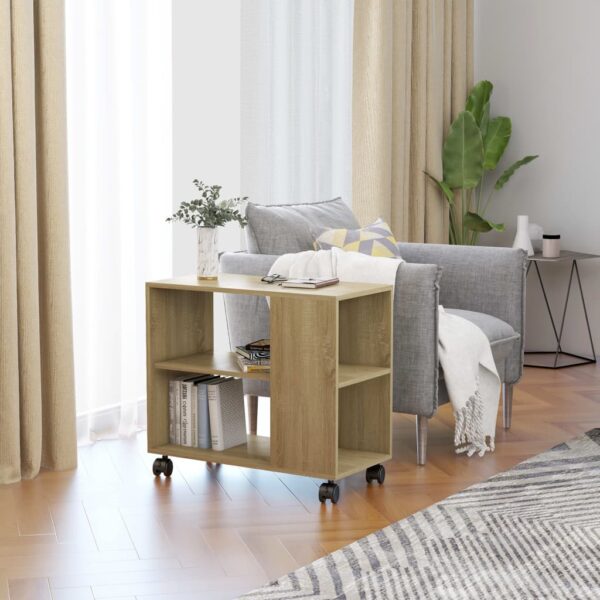 Side Table White 27.6"x13.8"x21.7" Chipboard - Image 4