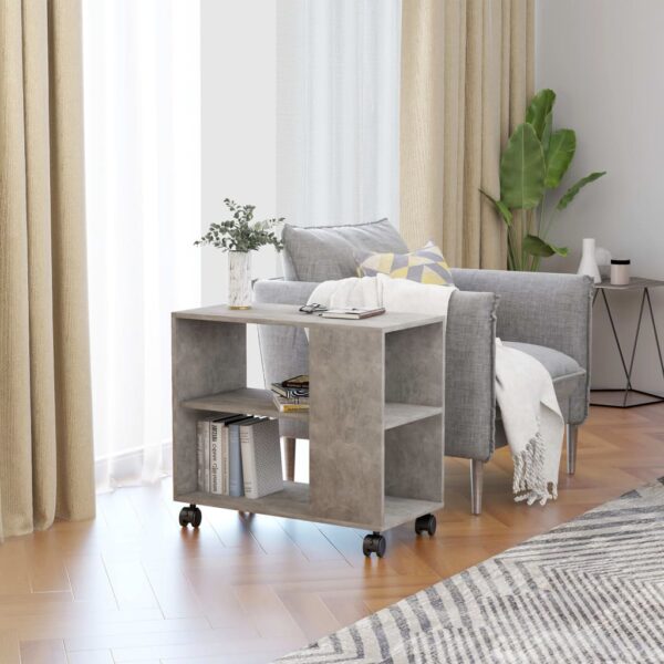 Side Table White 27.6"x13.8"x21.7" Chipboard - Image 5