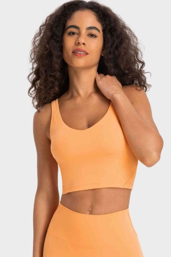 Deep V-Neck Crop Sports Bra - Image 4