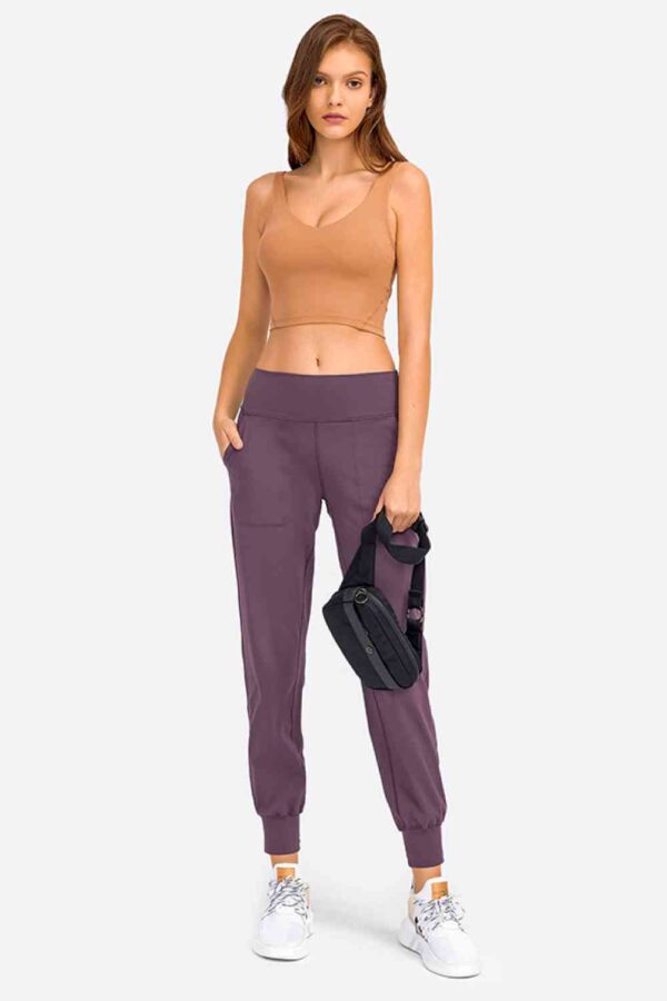 Deep V-Neck Crop Sports Bra - Image 14