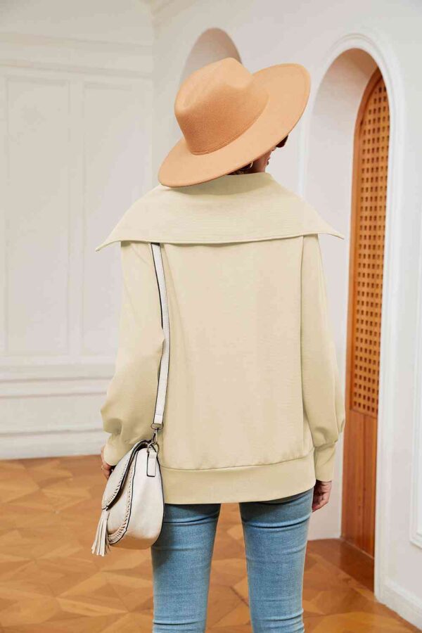 Half-Zip Collared Sweatshirt - Image 24