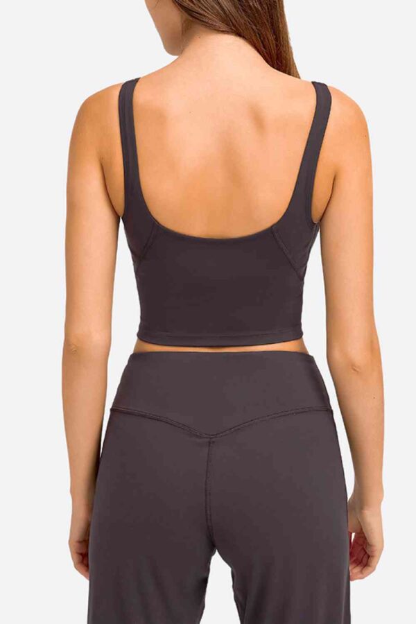 Deep V-Neck Crop Sports Bra - Image 21