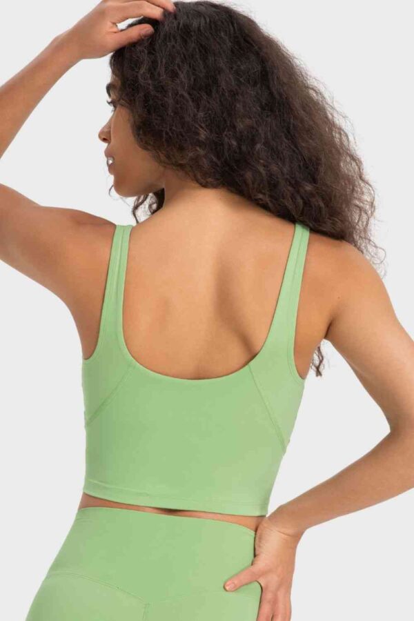 Deep V-Neck Crop Sports Bra - Image 34