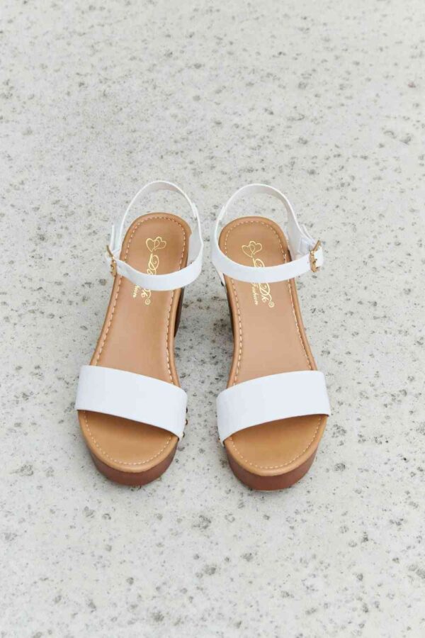 DDK Time After Time Wooden Platform Strap Heels - Image 5