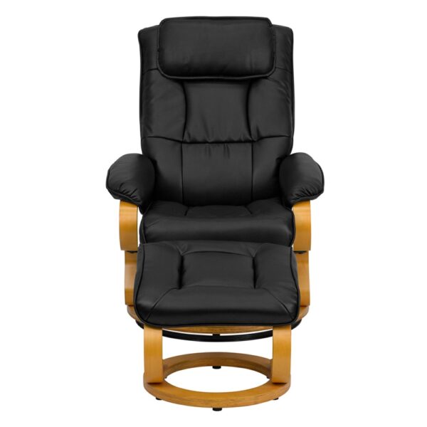 Flash Furniture Contemporary Leather Recliner and Ottoman with - Image 3