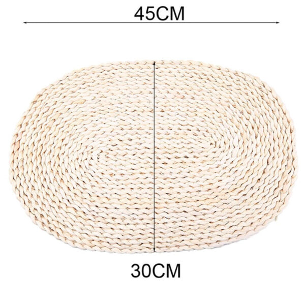 Corn fur woven Dining Placemat Heat Insulation Pot Holder Round - Image 5