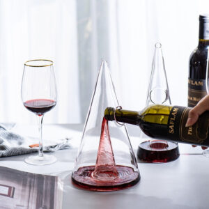 Creative Handmade Glass Wine Decanter Crystal Red