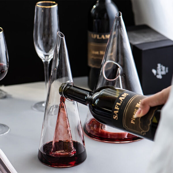 Creative Handmade Glass Wine Decanter Crystal Red - Image 5