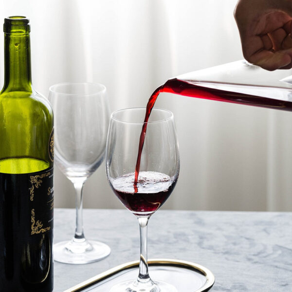 Creative Handmade Glass Wine Decanter Crystal Red - Image 4