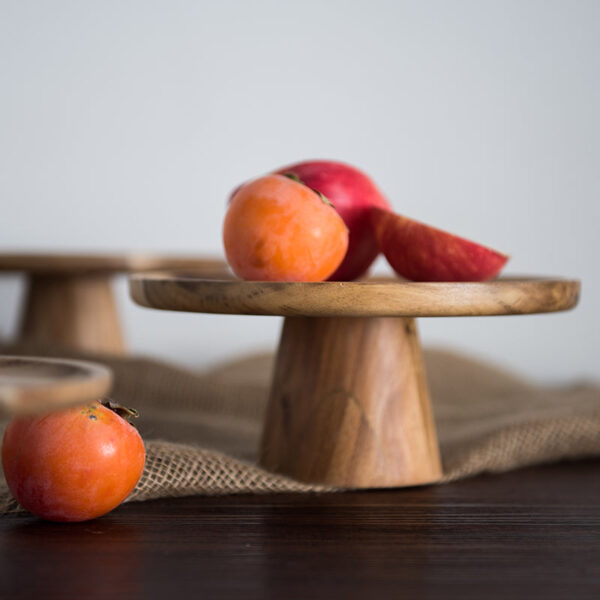 Creative Wooden Manual Cake Pan Dessert Display - Image 2