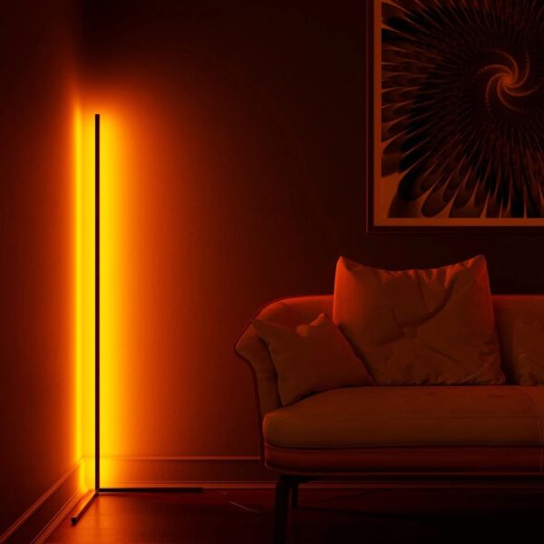 Corner Floor Lamp, Minimalist RGB LED Light - Image 11