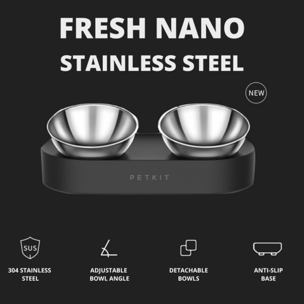 Instachew PETKIT Fresh Nano Bowl Double Stainless Steel - Image 2