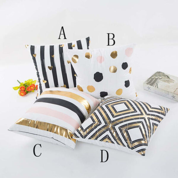 Gold Foil Pillow Cases Printing Pillow Case Sofa - Image 2