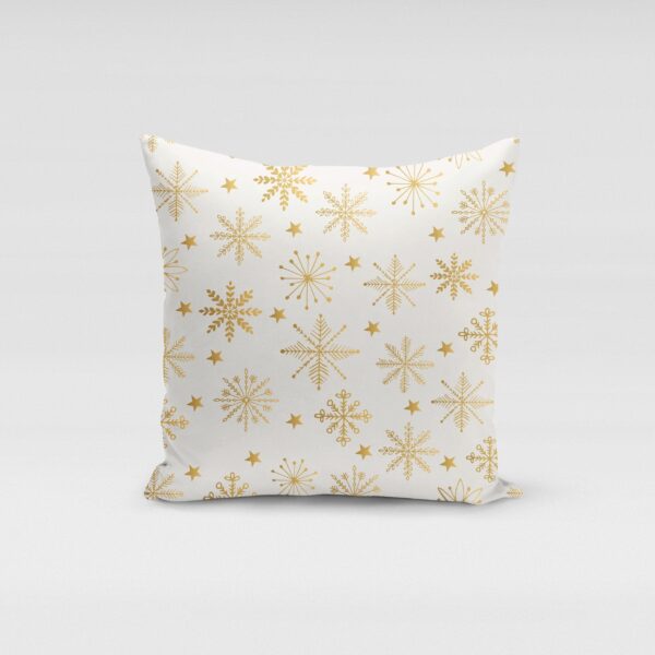 Golden Gift-Wrap Pillow Cover - Image 2