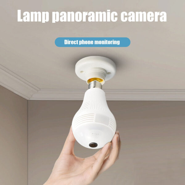 Fisheye Mini WiFi Bulb Security Camera - Image 2