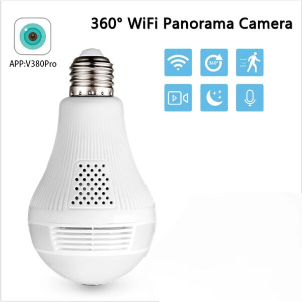 Fisheye Mini WiFi Bulb Security Camera - Image 7