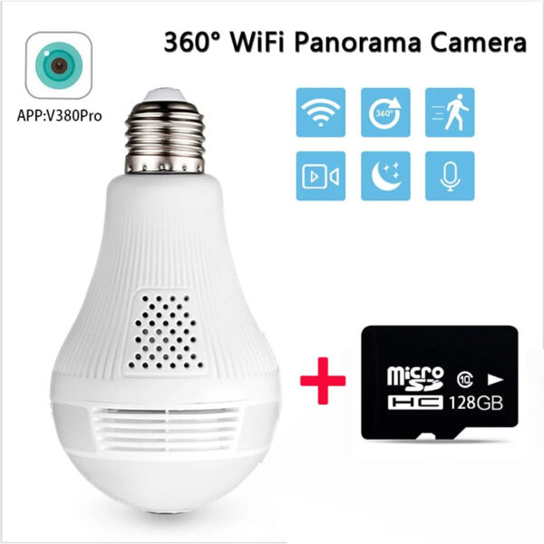 Fisheye Mini WiFi Bulb Security Camera - Image 8