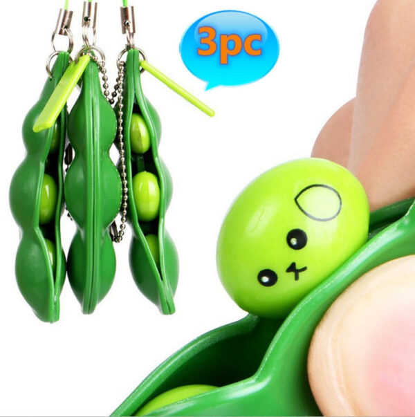 Squishy Squeeze Peas Beans Keychain - Image 4
